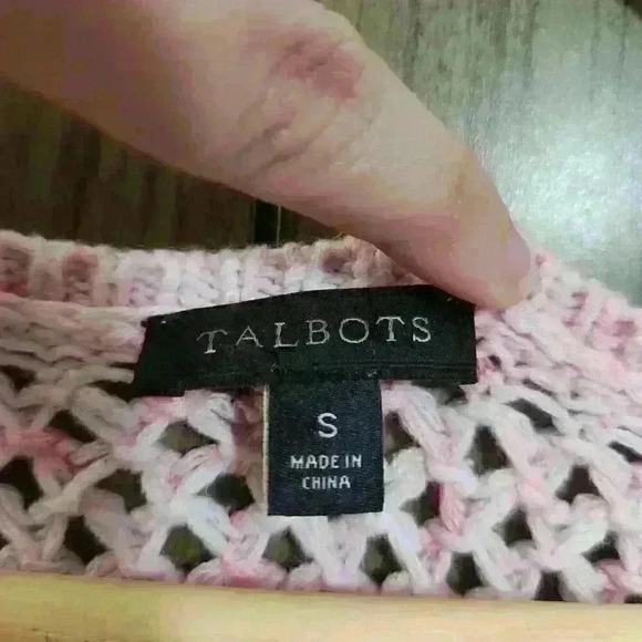Talbots Pink Knit Sweater, Size S - Picture 3 of 6